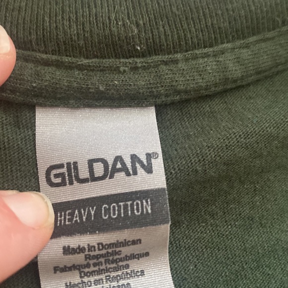 Gildan Womens M Tee Shirt. Hunter green with sunset and tree. Super cute - Picture 10 of 12